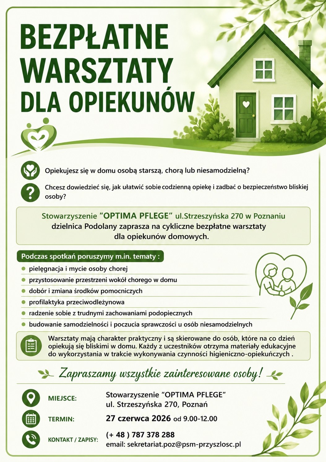Bezpłatne warsztaty dla opiekunów