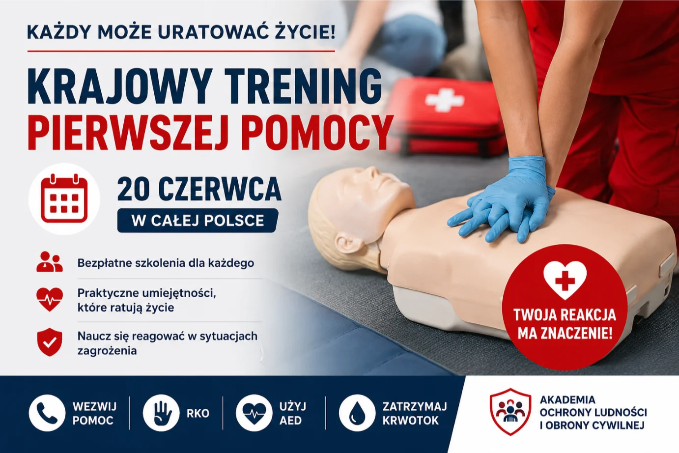 20 czerwca Polacy będą ćwiczyć pierwszą pomoc. Rusza ogólnokrajowa akcja edukacyjna